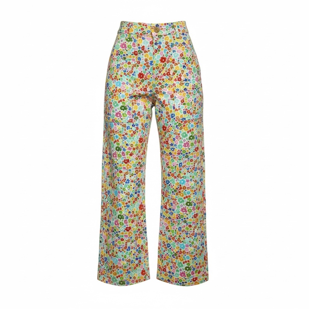 BIG BUD PRESS Work Pants, Blossom Floral Print, XS - Picture 4 of 16